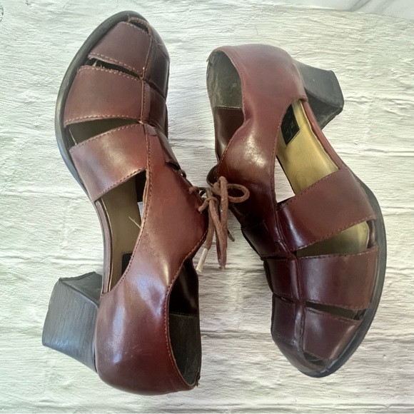Vision Comfort Burgundy Fisherman Heeled Sandals - Picture 4 of 15
